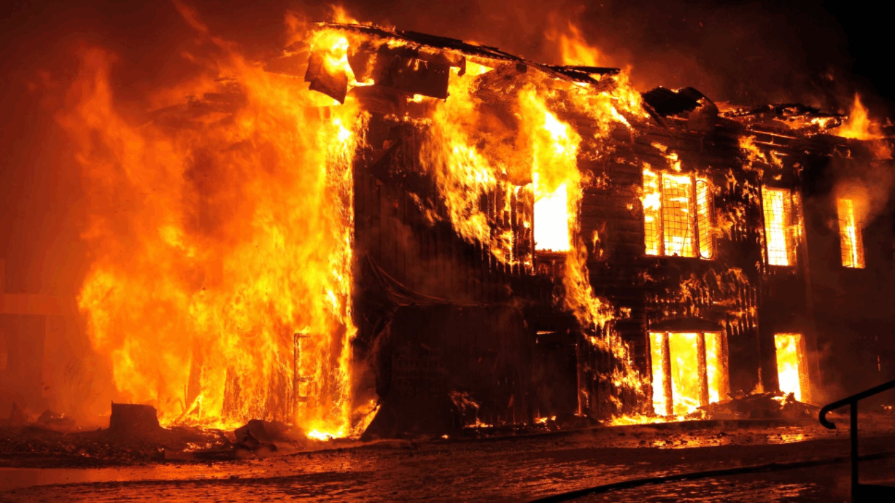 Home on fire